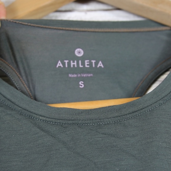 Athleta Green Olive Layered Tank Top sz Small - Picture 5 of 7